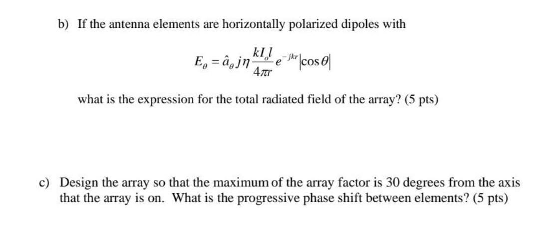 5. A 15-element uniform linear scanning array has 2/4 | Chegg.com