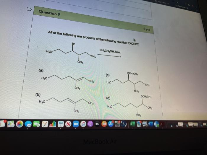 Solved Question 9 S pts All of the following are products of | Chegg.com