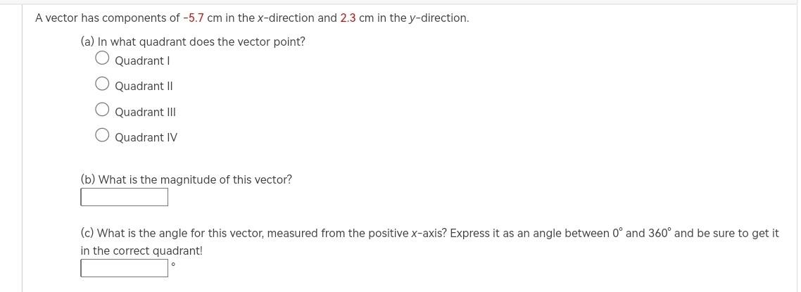Solved Quadrant I Quadrant II Quadrant III Quadrant IV (b) | Chegg.com