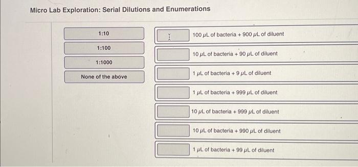 Solved Micro Lab Exploration: Serial Dilutions And | Chegg.com