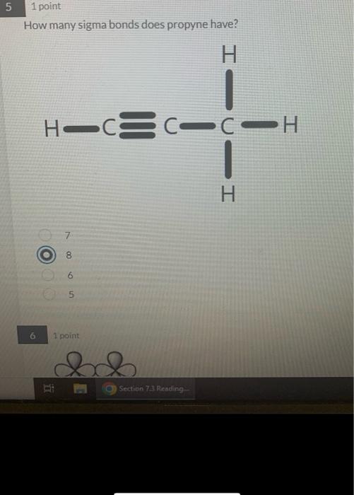 Solved How many sigma bonds does propyne have? | Chegg.com