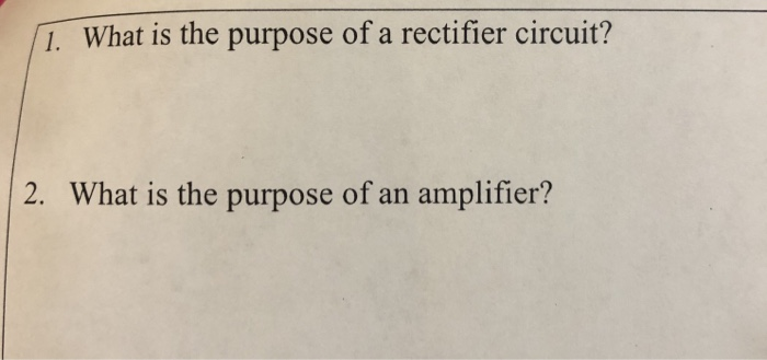 what is the purpose of a rectifier