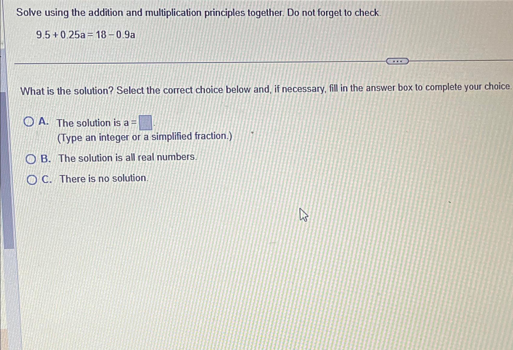 Solved Solve using the addition and multiplication | Chegg.com