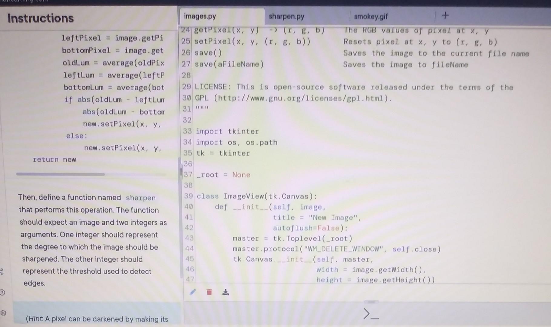 The edge-detection function ( \begin{tabular}{ll|l} | Chegg.com