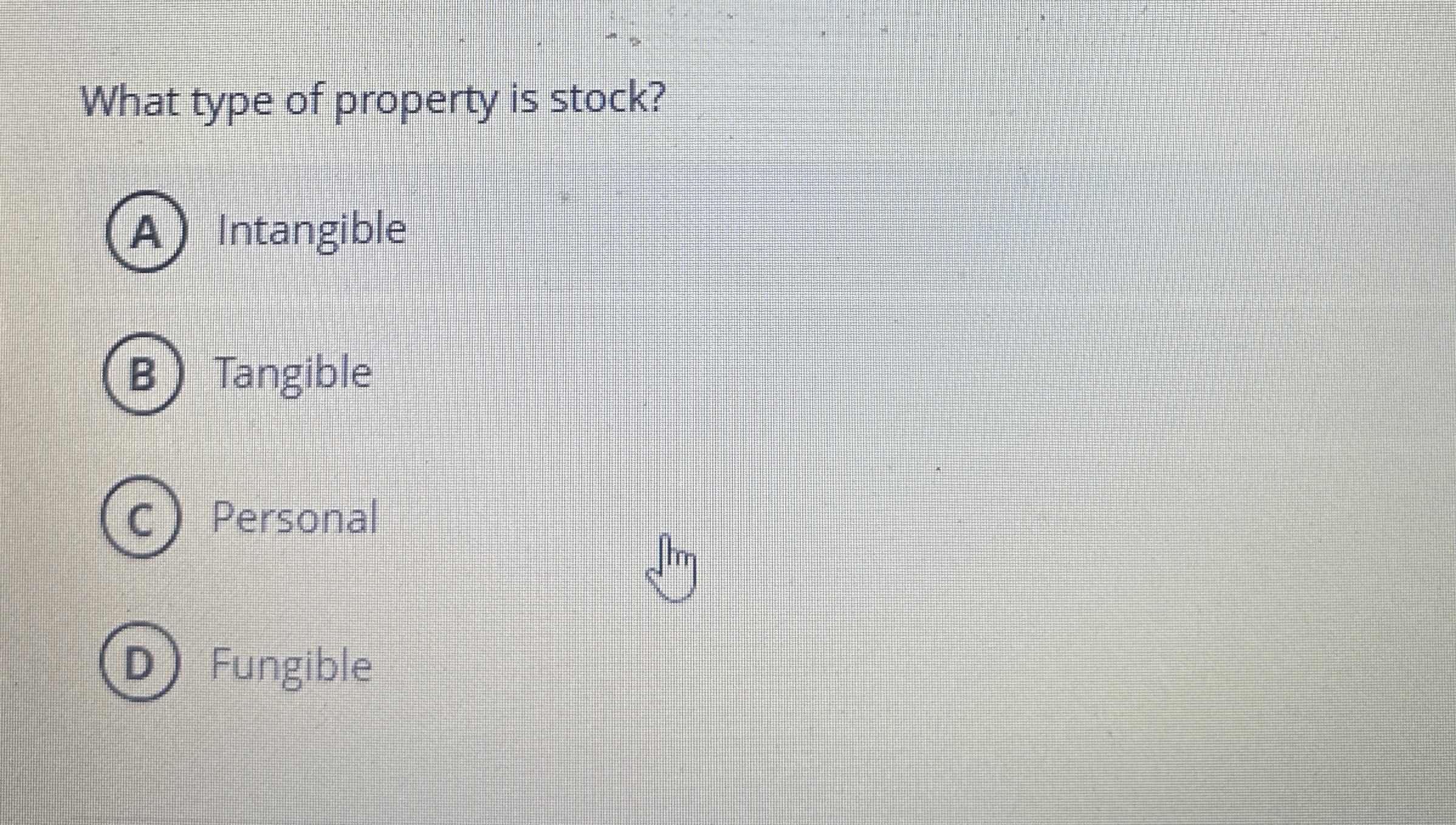 Solved What type of property is | Chegg.com