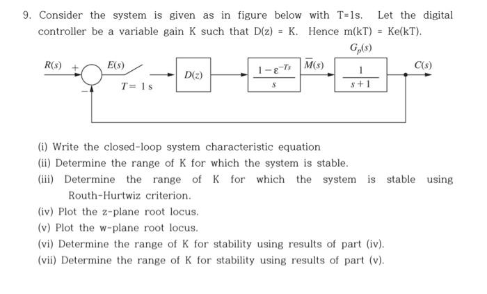 Solved Consider the system is given as in figure below with | Chegg.com