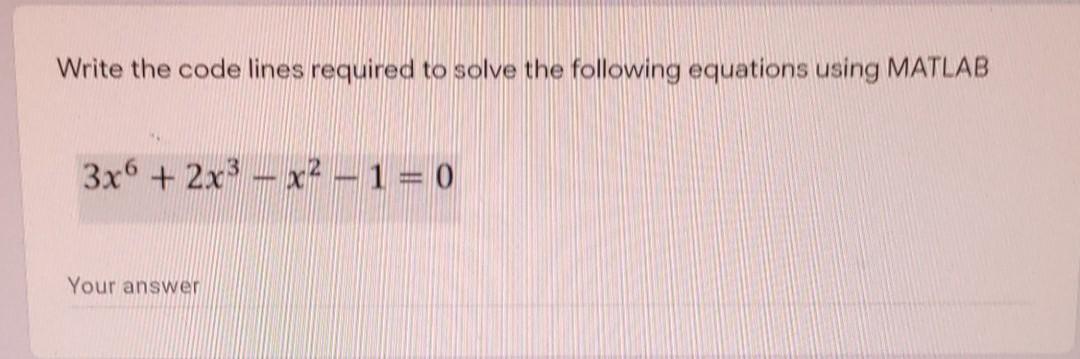 Solved Write the code lines required to solve the following | Chegg.com