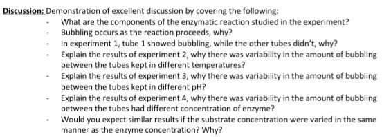 biology enzyme experiment