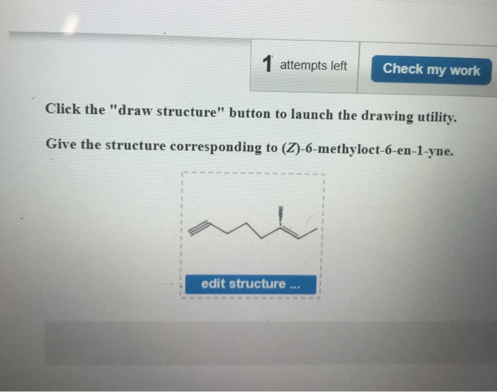 Solved 1 attempts left Check my work Click the "draw | Chegg.com