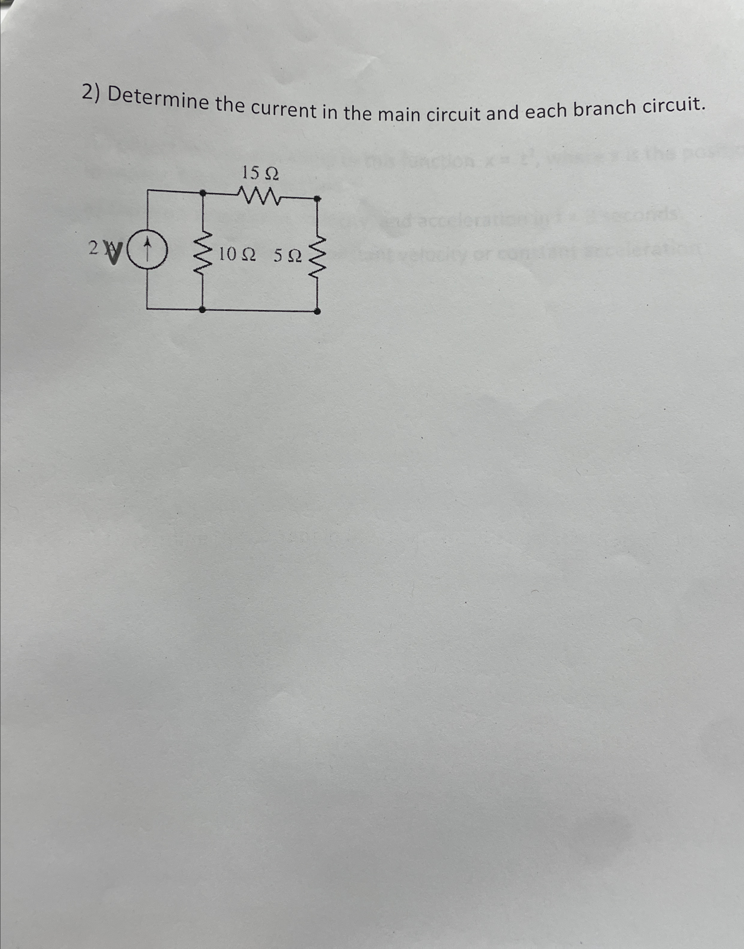 Solved Determine the current in the main circuit and each | Chegg.com