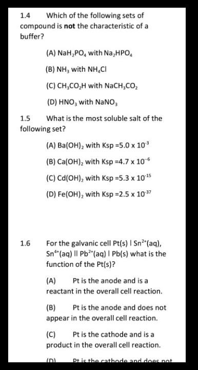 Solved 1.1 What is the pH of a 0.020 M Ba(OH)2 solution? (A) | Chegg.com