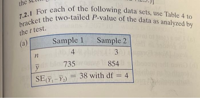 Solved the 7.2.1 For each of the following data sets, use | Chegg.com