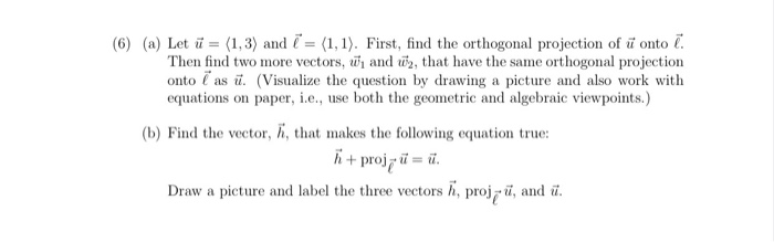 Solved 6 A Let U 1 3 And I 1 1 First Find T Chegg Com