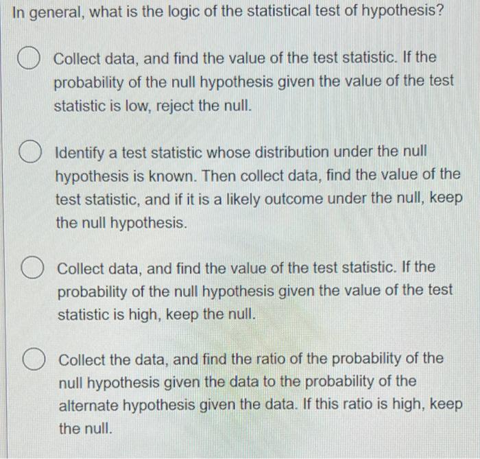 logic hypothesis in statistics