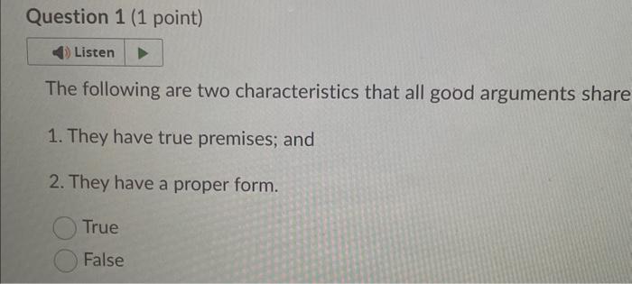 The following are two characteristics that all good | Chegg.com