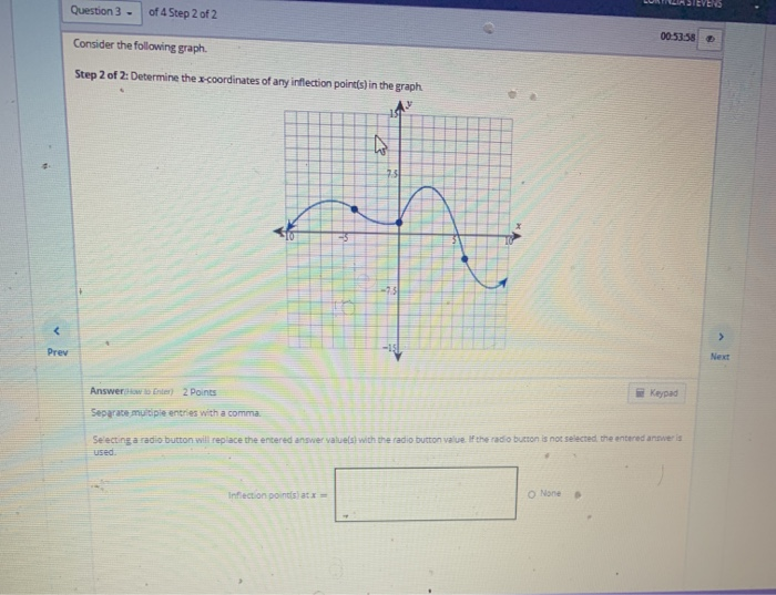 Solved Question 3 of 4 Step 1 of 2 00:54:20 Consider the | Chegg.com