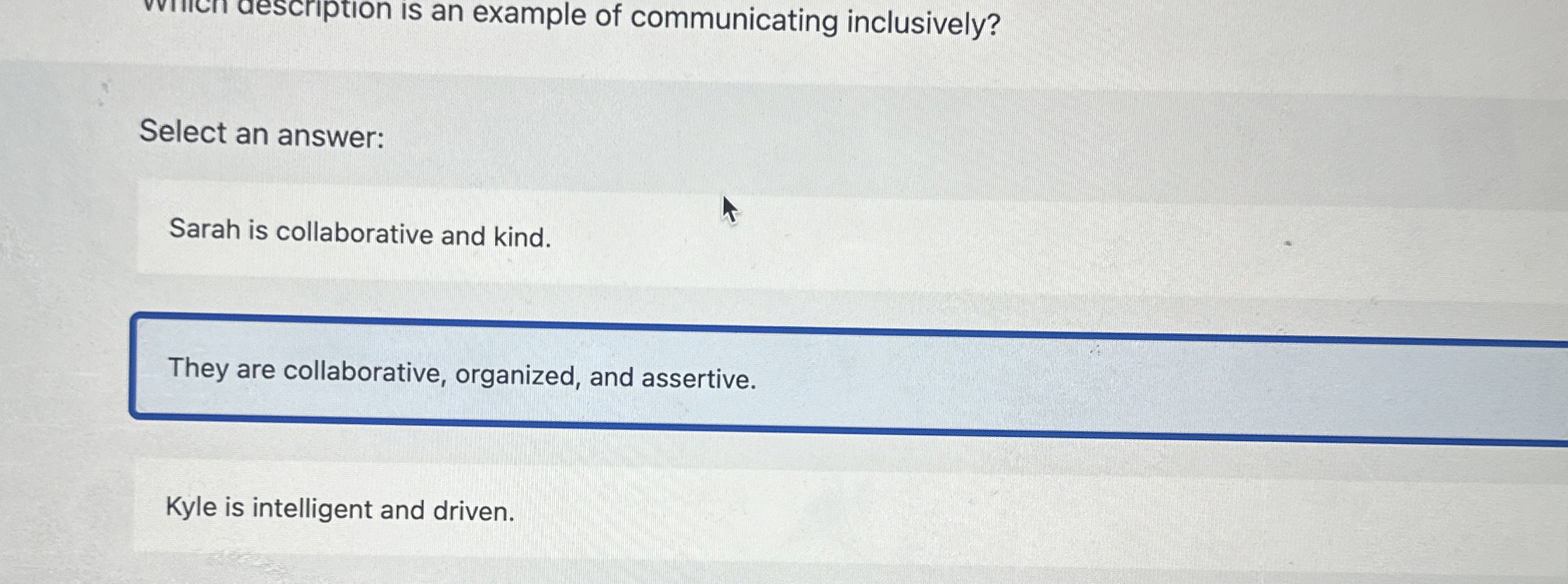Solved Whixh desciption is an examole of community | Chegg.com