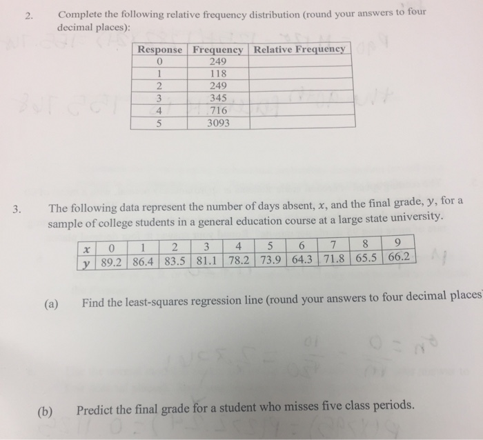 relative frequency homework 6 answer key