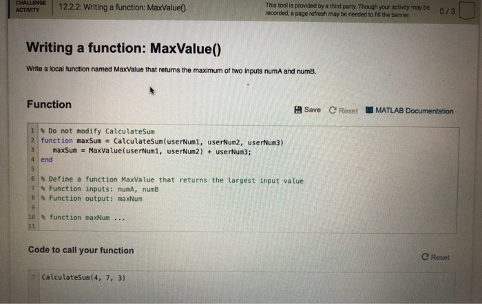 Solved CHALLENGE ACTIVITY 12.2.2: Writing A Function: | Chegg.com