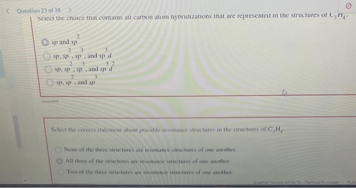 Solved Draw the three possible structures of C3H4. Be sure | Chegg.com