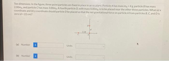 Solved Two dimensions. In the figure, three point particles | Chegg.com