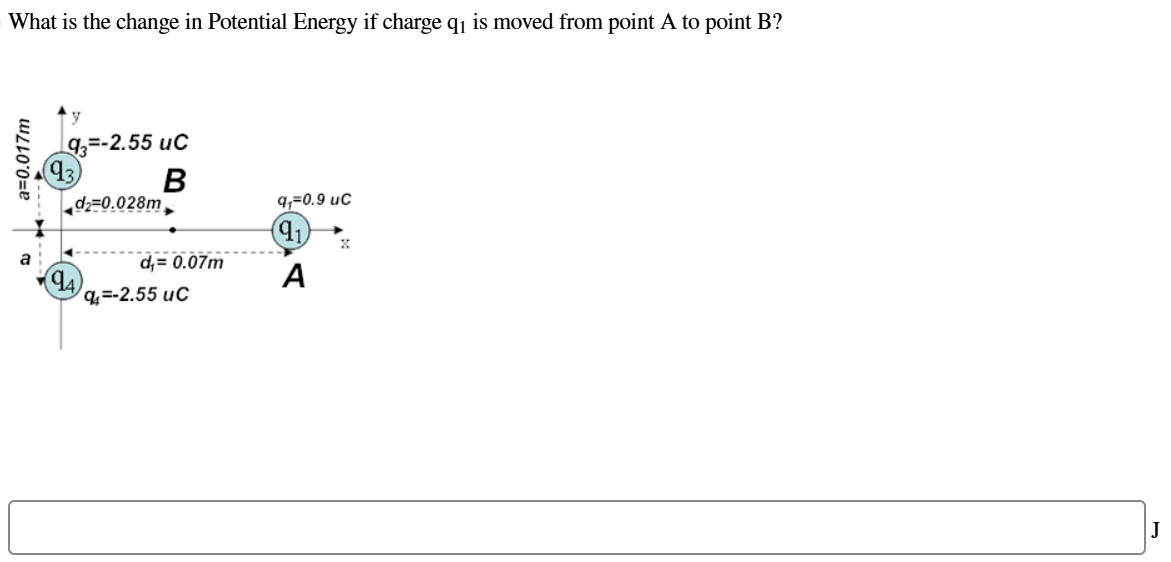 Solved What is the change in Potential Energy if charge | Chegg.com