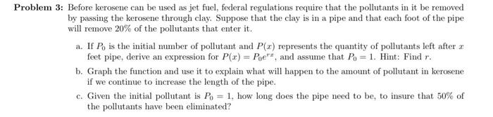 Solved 3: Before kerosene can be used as jet fuel, federal | Chegg.com