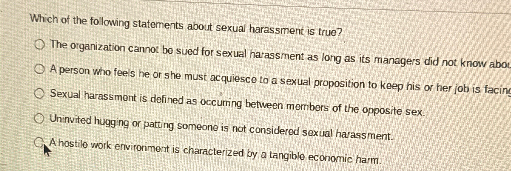 Solved Which of the following statements about sexual | Chegg.com