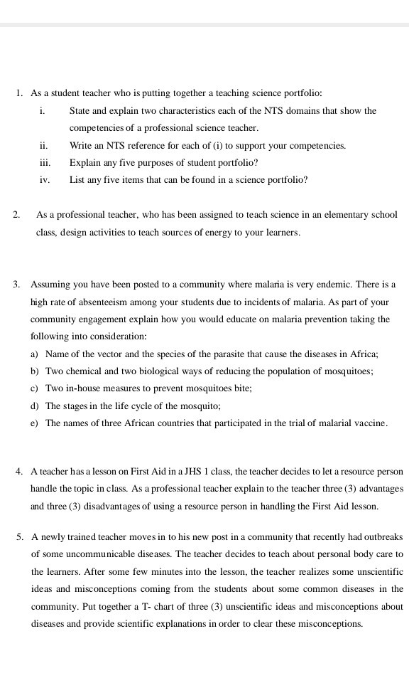 Solved 1 As A Student Teacher Who Is Putting Together A Chegg Com
