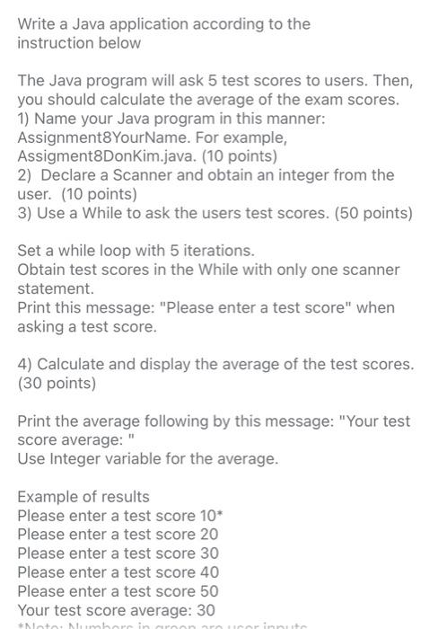 Solved Write a Java application according to the instruction | Chegg.com