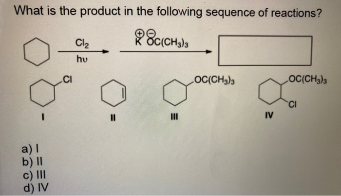 Solved What is the product in the following sequence of | Chegg.com