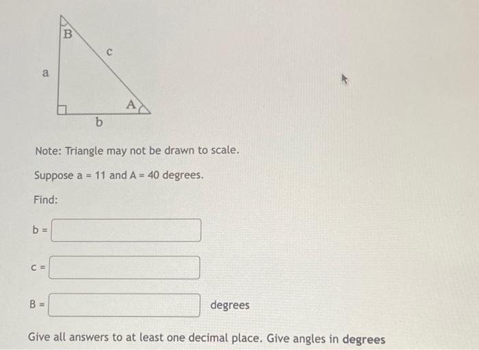 Solved Note: Triangle may not be drawn to scale. Suppose | Chegg.com