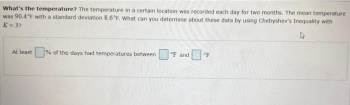 Solved What's the temperature? The temperature in a certain | Chegg.com