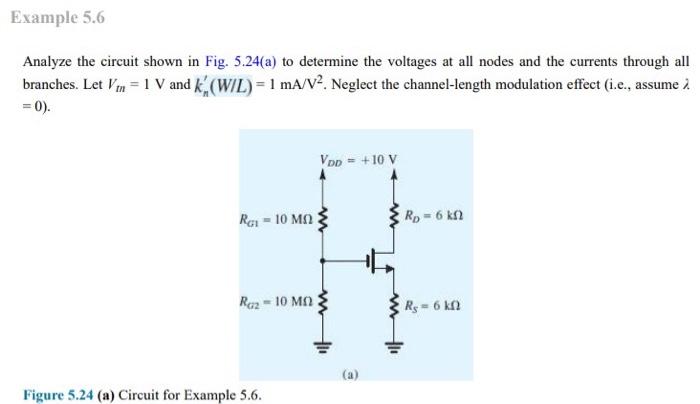 Solved Analyze The Circuit Shown In Fig. 5.24(a) To | Chegg.com