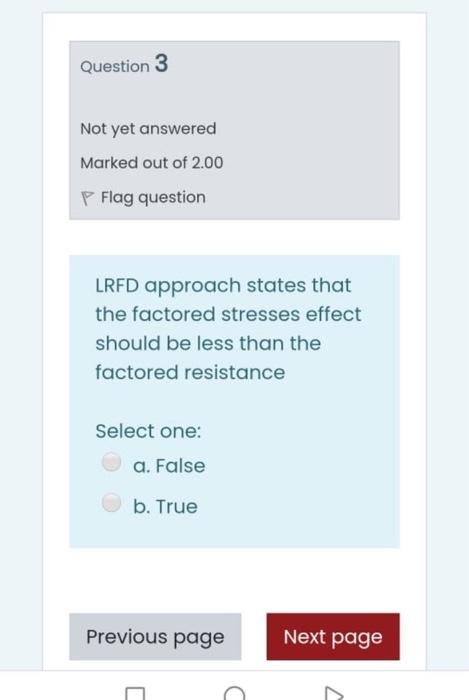 Solved Question 3 Not yet answered Marked out of 2.00 P Flag | Chegg.com