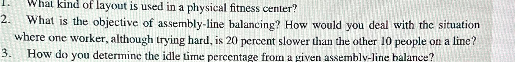 Solved What kind of layout is used in a physical fitness | Chegg.com