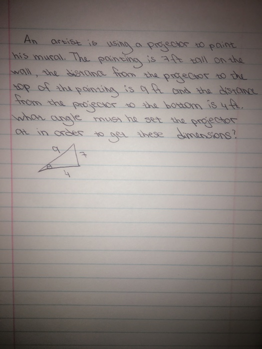 Solved An artist is using a projector to paint his mural.