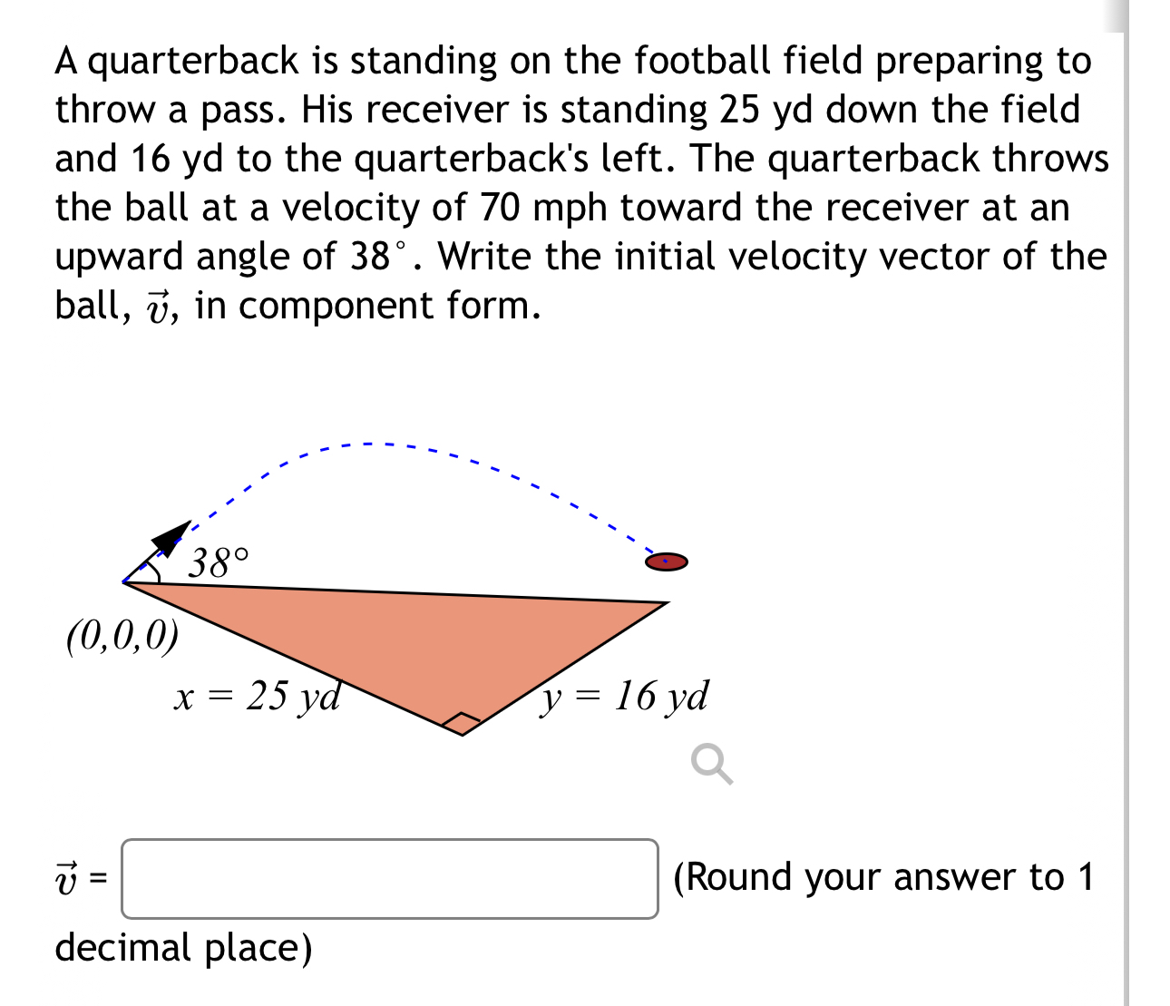 Solved I need help with this football problem | Chegg.com