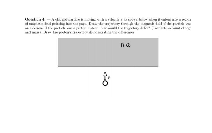 Solved Question 4: - A charged particle is moving with a | Chegg.com