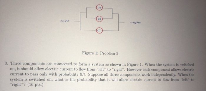Solved hi Figure 1: Problem 3 3. Three components are | Chegg.com
