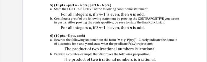 Solved 5) (10 pts.--part a-4 pts.; part b-6 pts.) a. State | Chegg.com