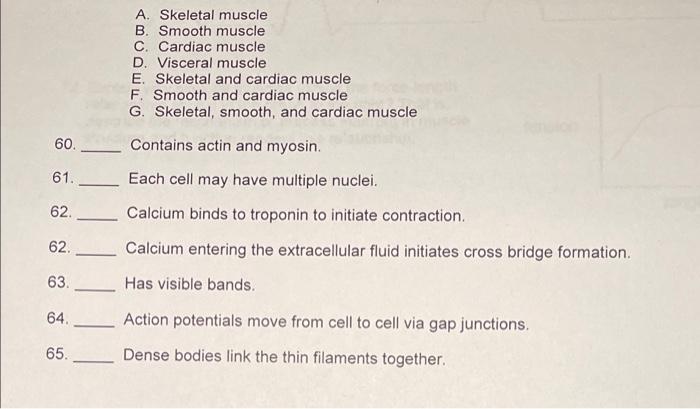 Solved A. Skeletal muscle B. Smooth muscle C. Cardiac muscle | Chegg.com