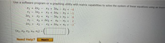 Solved Use a software program or a graphing utility with | Chegg.com