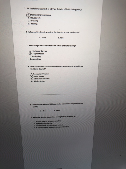 Solved 1 Of The Following Which Is NOT An Activity Of D