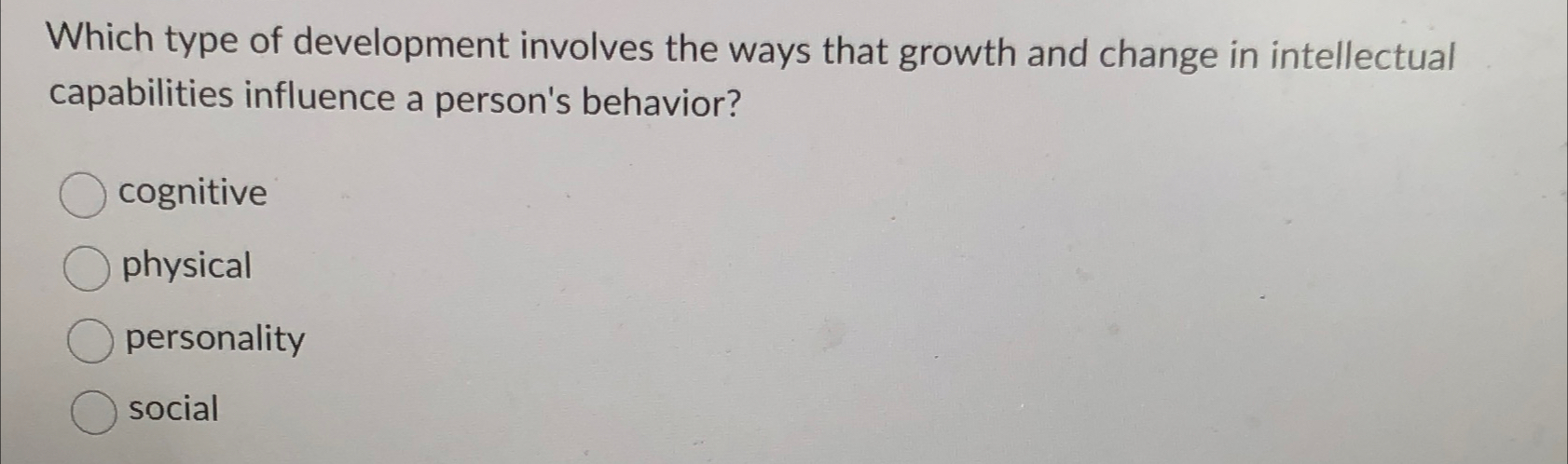 Solved Which type of development involves the ways that | Chegg.com