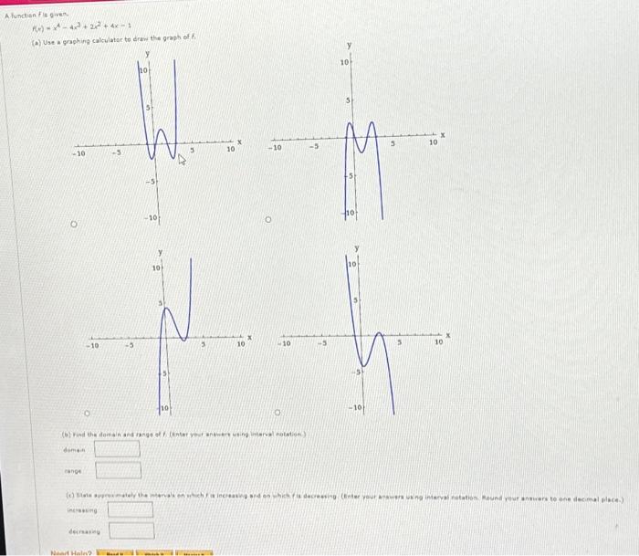 Solved A Function Fis Given F X X² 4x³ 2x² 4x 1