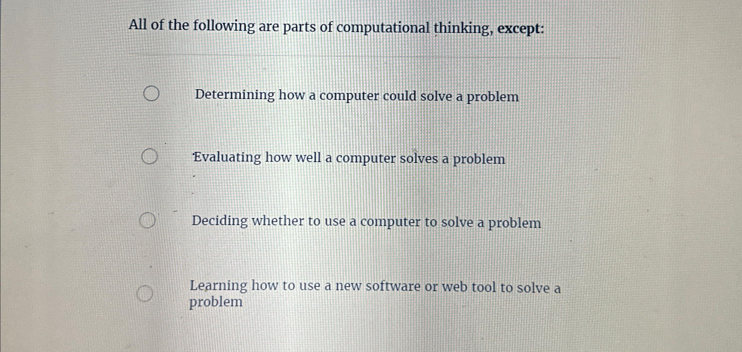Solved All of the following are parts of computational | Chegg.com