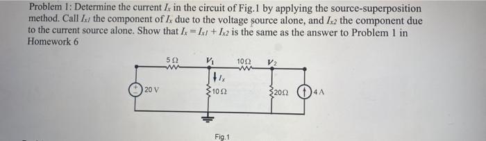 Solved Problem 1: Determine the current Is in the circuit of | Chegg.com