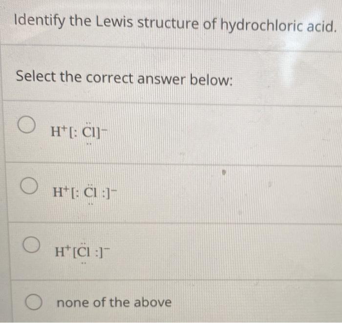 hcl lewis structure