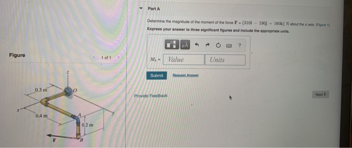 Solved Part A Determine The Magnitude Of The Moment Of The | Chegg.com